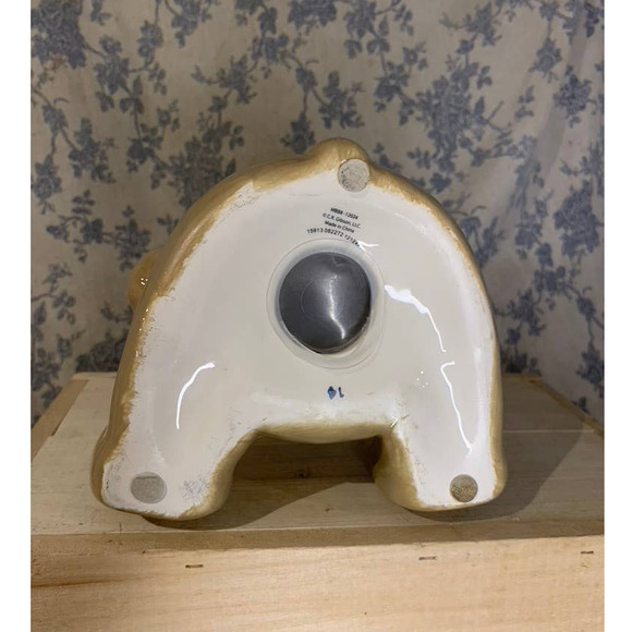 C.R. Gibston Ceramic Bear Bank Baseball Cap Star - Picture 6 of 7